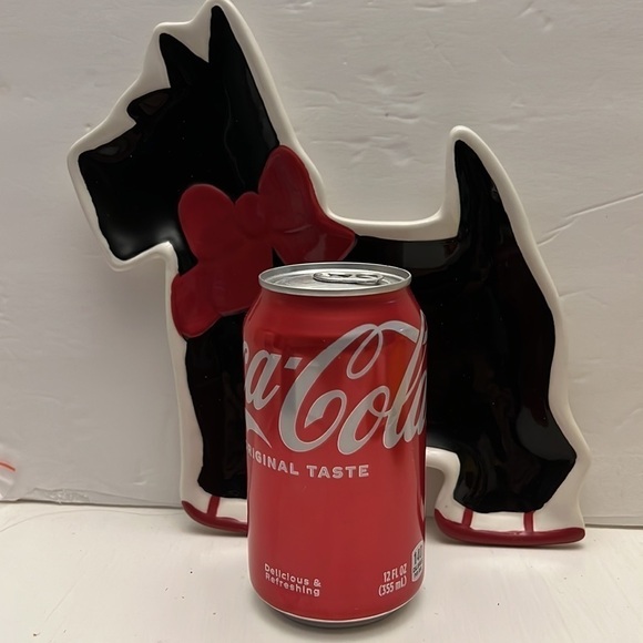 Global Design Kate Williams Scottish Terrier Dog Christmas Plate - Picture 2 of 5